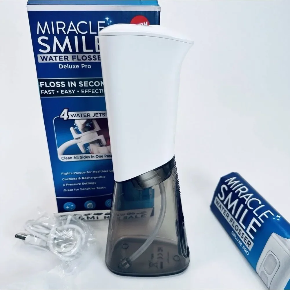 Miracle Smile Water Flosser Cordless & Rechargeable 360 Cleaning Technology